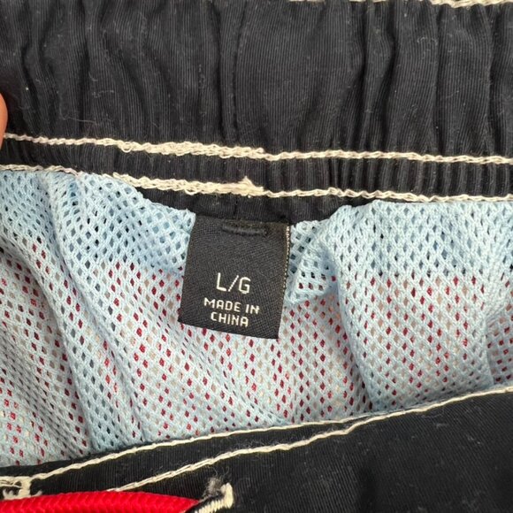 Tommy Hilfiger Swim Trunks Shorts Red Striped Large - Picture 3 of 6